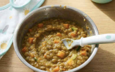 Lentejas de verduras para bebés