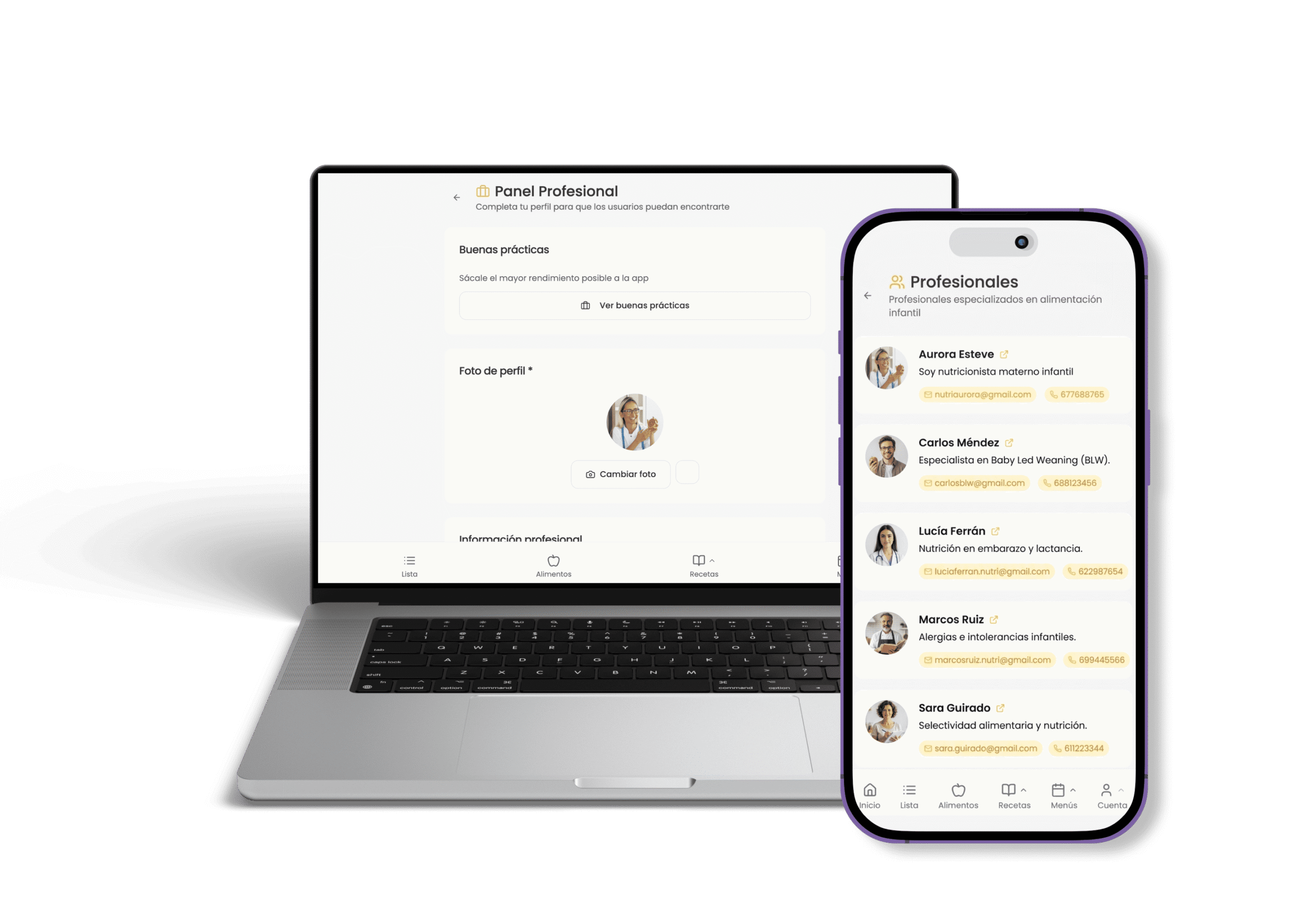 Lista de profesionales en BLWbebé