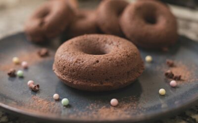 Donuts de chocolate al microondas para bebés